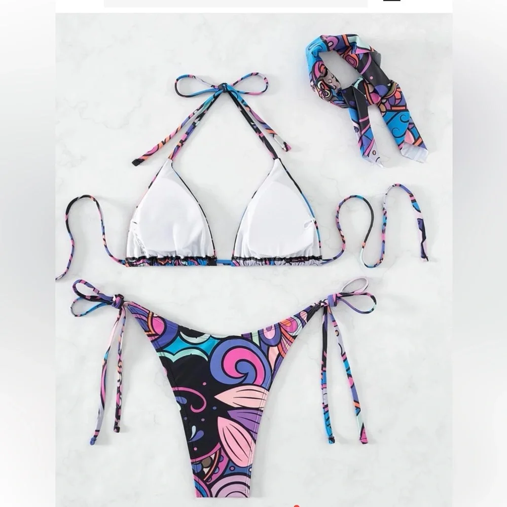 SHEIN Bikini set with head scarf - Picture 5 of 8